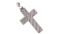 American Flag Cross Pendant | 999 Fine Silver 30mm | Handmade USA