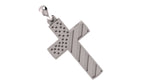 American Flag Cross Pendant | 999 Fine Silver 30mm | Handmade USA