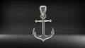 Modern Anchor Pendant | 999 Fine Silver 25mm | Handmade USA