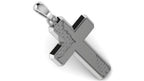 Brick Reveal Cross Pendant | 999 Fine Silver 30x20mm | Handmade USA