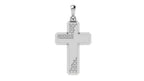 Brick Reveal Cross Pendant | 999 Fine Silver 30x20mm | Handmade USA