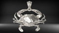 Crab Pendant | 999 Fine Silver 33mm | Handmade USA