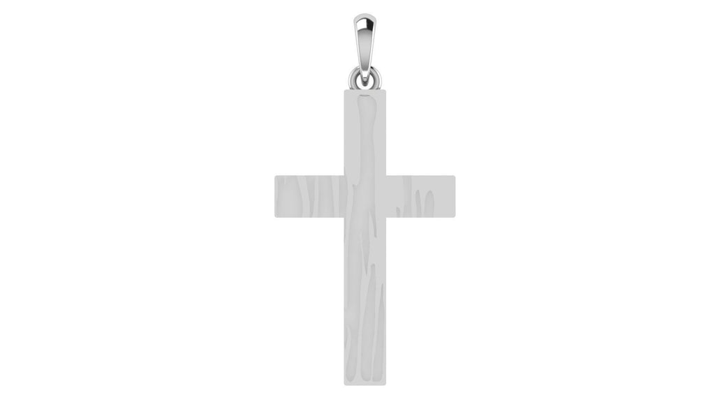 Dripping Paint Cross Pendant | 999 Fine Silver 30mm | Handmade USA