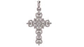 Flower Cross Pendant | 999 Fine Silver 30mm | Handmade USA