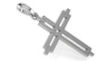 Modern Bar Cross Pendant | 999 Fine Silver 30mm | Handmade USA