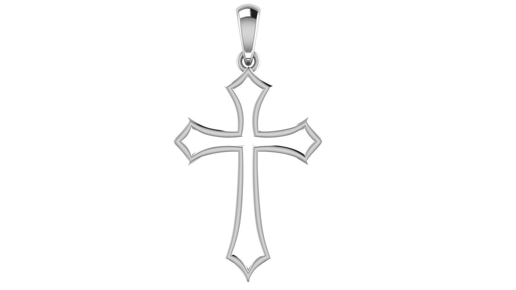 Classic Cross Pendant | 999 Fine Silver 30mm | Handmade USA