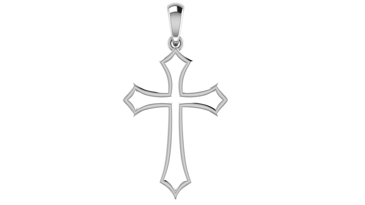 Classic Cross Pendant | 999 Fine Silver 30mm | Handmade USA