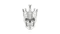 Skull King Crown Pendant | 999 Fine Silver 25mm | Handmade USA