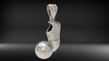 Soccer Ball & Boot Pendant |  999 Fine Silver 22mm | USA Handmade