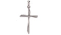 Twisted Wire Cross Pendant | 999 Fine Silver 30mm | Handmade USA