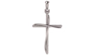 Twisted Wire Cross Pendant | 999 Fine Silver 30mm | Handmade USA