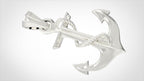 Anchor with Rope Pendant | 999 Fine Silver 23mm | Handmade USA