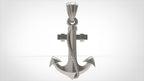 Anchor with Rope Pendant | 999 Fine Silver 23.5mm | Handmade USA