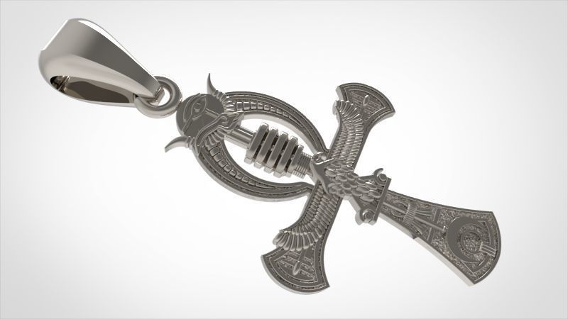 Egyptian Ankh Pendant | 999 Fine Silver 26mm | Handmade USA