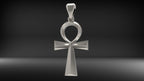 Ankh Egyptian Cross Pendant | 999 Fine Silver 25mm | Handmade USA