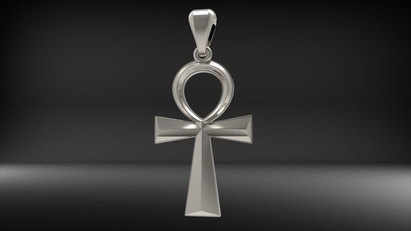 Ankh Egyptian Cross Pendant | 999 Fine Silver 25mm | Handmade USA