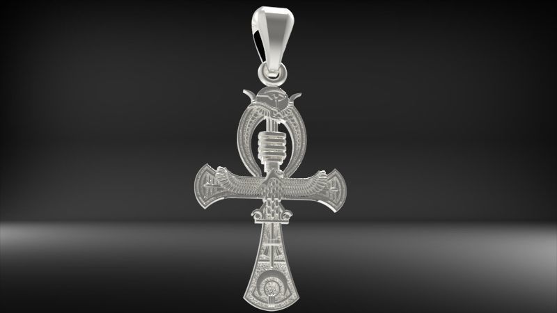 Egyptian Ankh Pendant | 999 Fine Silver 26mm | Handmade USA