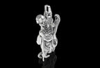 Anubis Pendant | 999 Fine Silver 80mm | Handmade USA