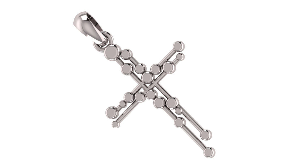 Art Deco Cross Pendant | 999 Fine Silver