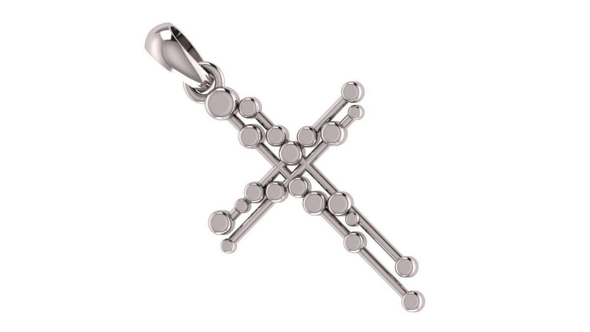 Art Deco Cross Pendant | 999 Fine Silver
