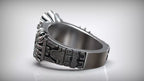Aztec Skull Warrior Ring | 999 Fine Silver | Handmade USA