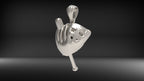 Baseball Glove, Ball & Bat Pendant | 999 Fine Silver | Handmade USA