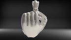 Baseball Glove & Ball Pendant | 999 Fine Silver 17mm | Handmade USA