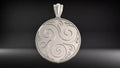 Celtic Triskele Triple Spiral Pendant | 999 Fine Silver 21mm | Handmade USA