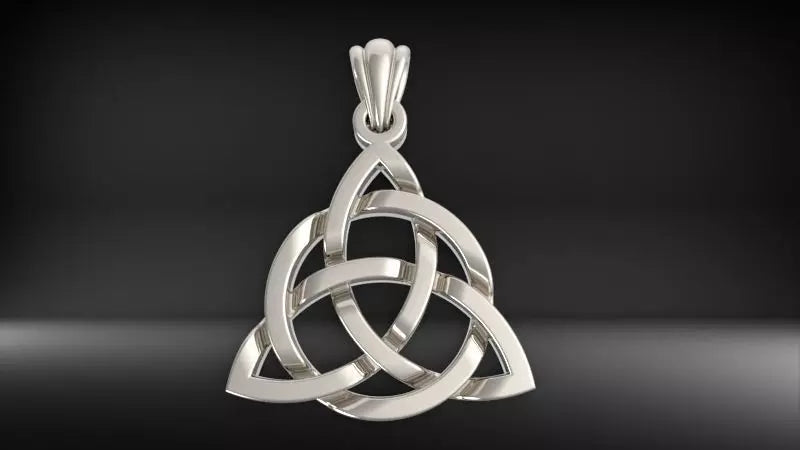 Irish Trinity Knot Pendant | 999 Fine Silver 23mm | Handmade USA