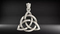Irish Trinity Knot Pendant | 999 Fine Silver 23mm | Handmade USA