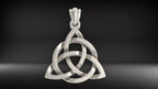 Irish Trinity Knot Pendant | 999 Fine Silver 23mm | Handmade USA