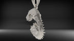 Chameleon Pendant | 999 Fine Silver 24mm | Handmade USA