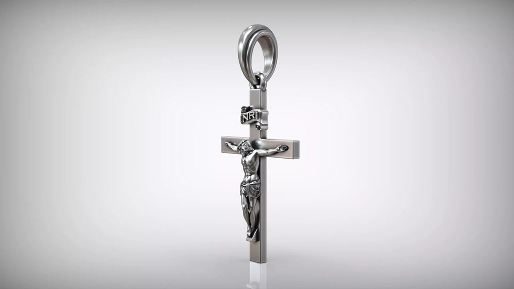 Jesus Crucifix Pendant | 999 Fine Silver 30mm–35mm | Handmade USA