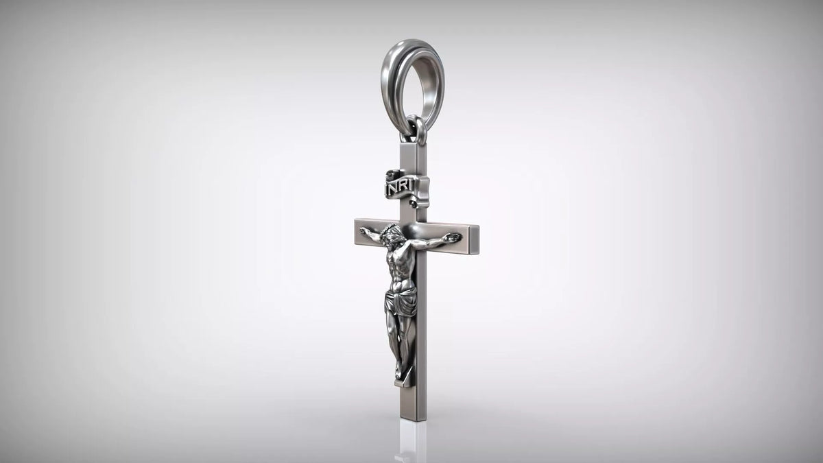 Jesus Crucifix Pendant | 999 Fine Silver 30mm–35mm | Handmade USA