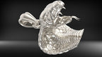 Cobra Head Pendant | 999 Fine Silver 25mm | Handmade USA
