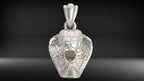 Cobra Head Pendant | 999 Fine Silver 25mm | Handmade USA