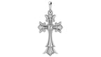 Ornate Cross Pendant | 999 Fine Silver 30mm | Handmade USA