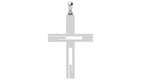 Modern Cross Pendant, 30 × 21 mm | 999 Fine Silver