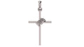 Wire Wrapped Cross Pendant | 999 Fine Silver 30mm | Handmade USA