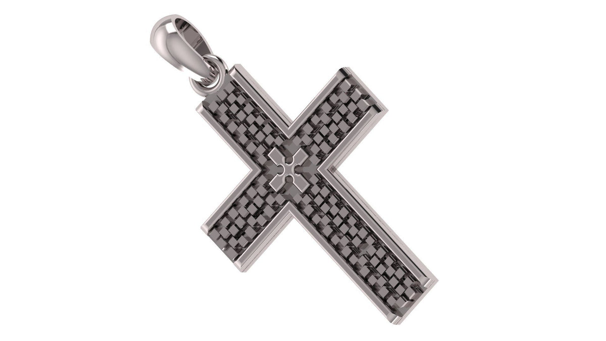 Modern Crusader Cross Pendant | 999 Fine Silver 30mm | Handmade USA