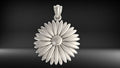 Daisy Flower Pendant | 999 Fine Silver 24mm | Handmade USA