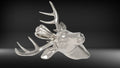 Buck Head Pendant | 999 Fine Silver 32mm | Handmade USA