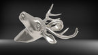 Buck Head Pendant | 999 Fine Silver 32mm | Handmade USA
