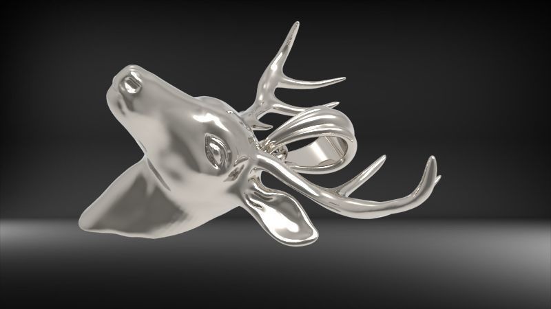 Buck Head Pendant | 999 Fine Silver 32mm | Handmade USA