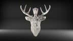 Buck Head Pendant | 999 Fine Silver 32mm | Handmade USA