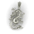Dragon Pendant | 999 Fine Silver 29mm | Handmade USA