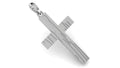 Dripping Paint Cross Pendant | 999 Fine Silver 30mm | Handmade USA