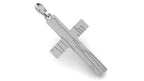 Dripping Paint Cross Pendant | 999 Fine Silver 30mm | Handmade USA