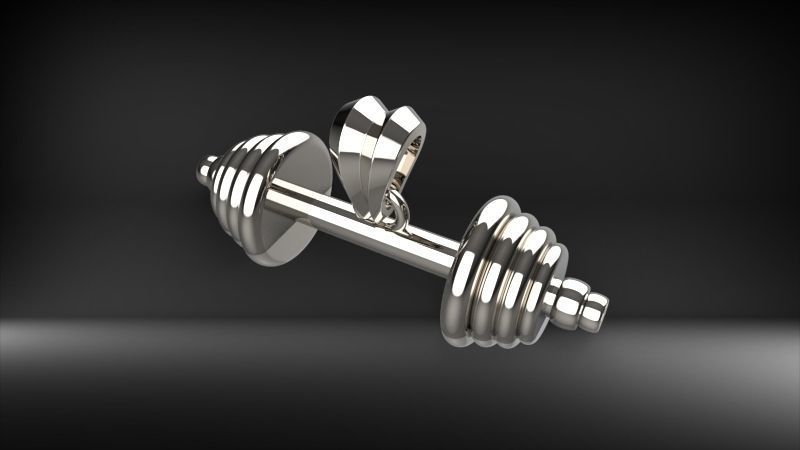 Dumbbell Pendant | 999 Fine Silver 29mm | Handmade USA