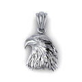 Eagle Head Pendant | 999 Fine Silver 35mm | Handmade USA